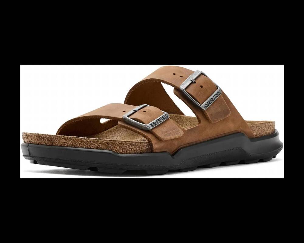 NEW BIRKENSTOCK men's arizona ct sandal in cognac